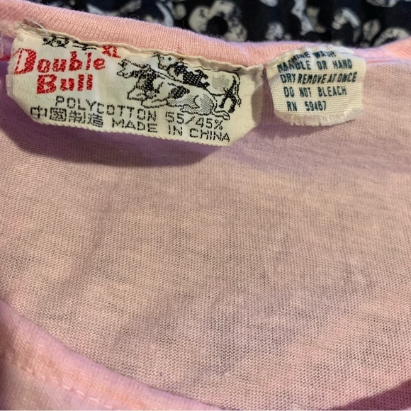 70s Vintage Bermuda vacation tee Pink XL soft tee shirt nwot - Picture 2 of 3
